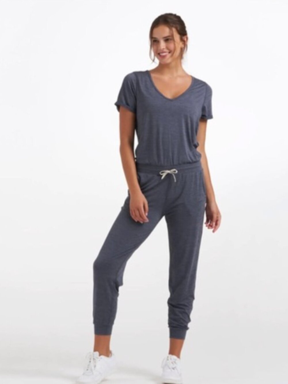 Vuori All Day Jumpsuit | Charcoal Heather | Size XL